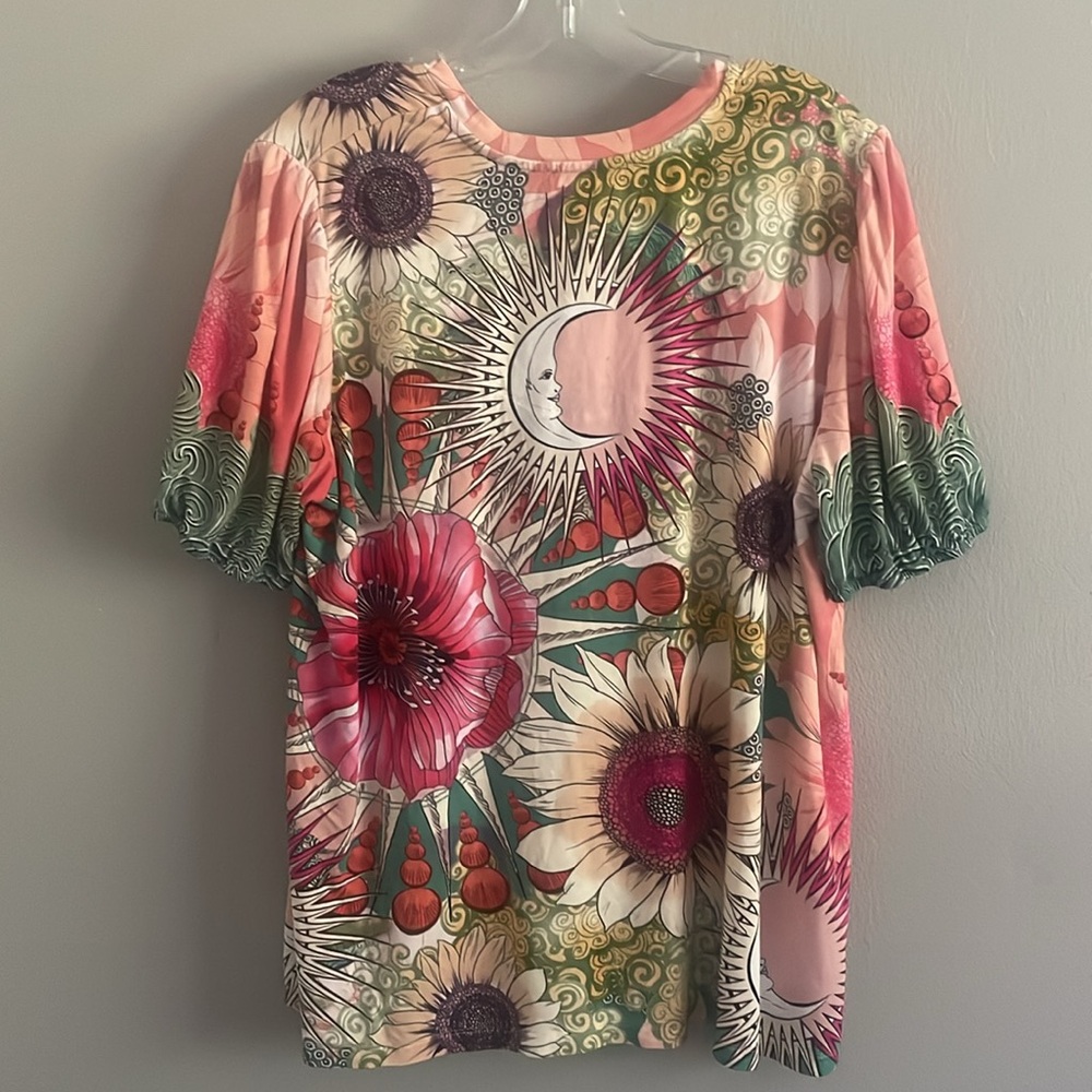Johnny Was Short Sleeve Blouse Size XL - Picture 2 of 11